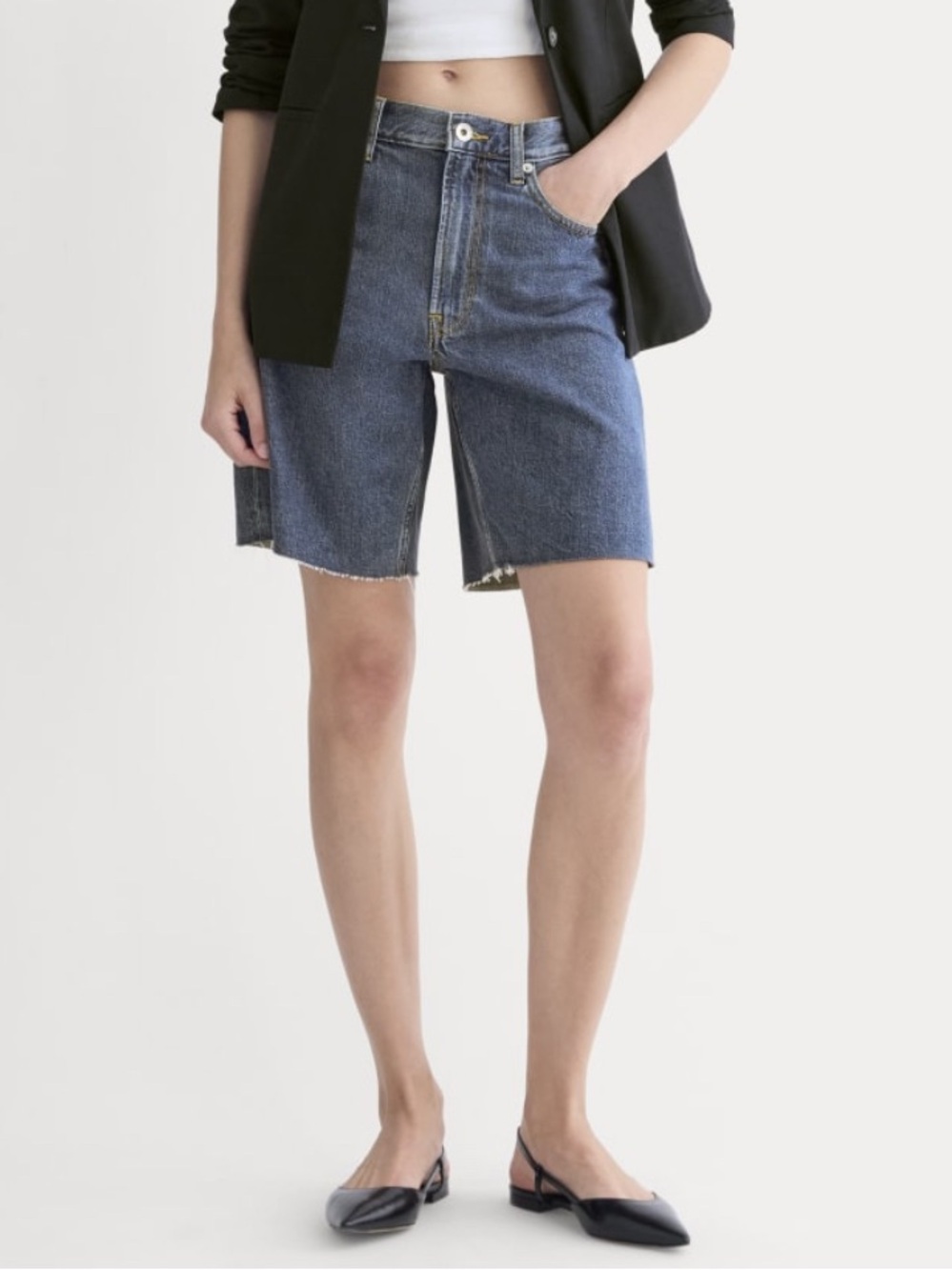 NWT Everlane OG Baggy Jean Short, Medium Wash, 12/31